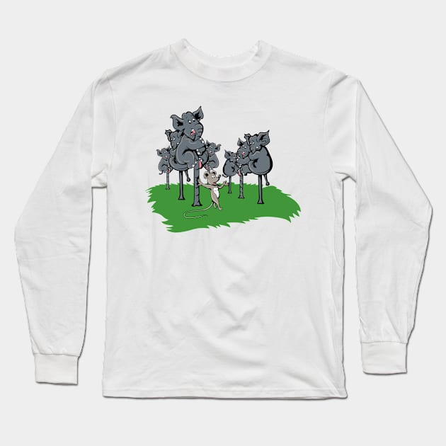 African Safari Wildlife Long Sleeve T-Shirt by ReignGFX